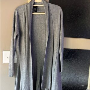 White House Black Market Gray Cardigan Sweater
